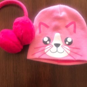 Kids winter hat and ear muffs